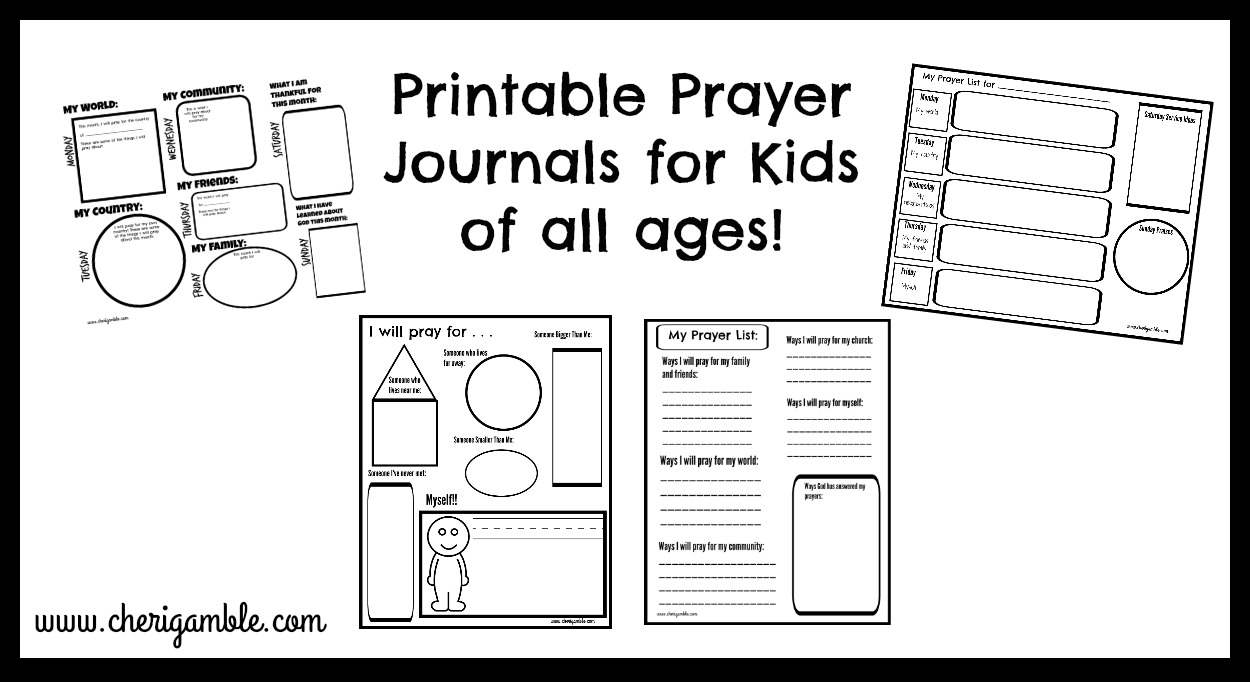 Printable Prayer Journals for Kids – Cheri Gamble
